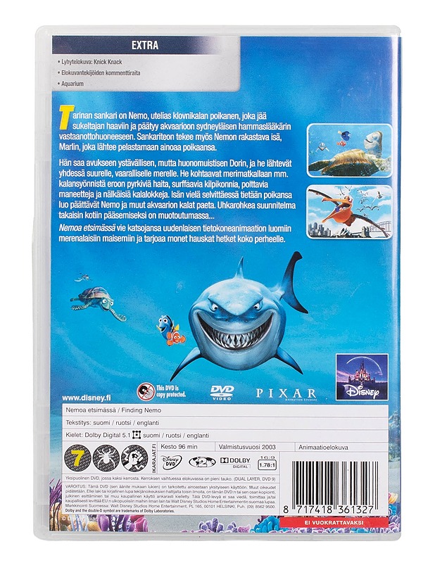 Nemoa etsimässä - DVD - DVD-elokuvat - 10105503993 - 1