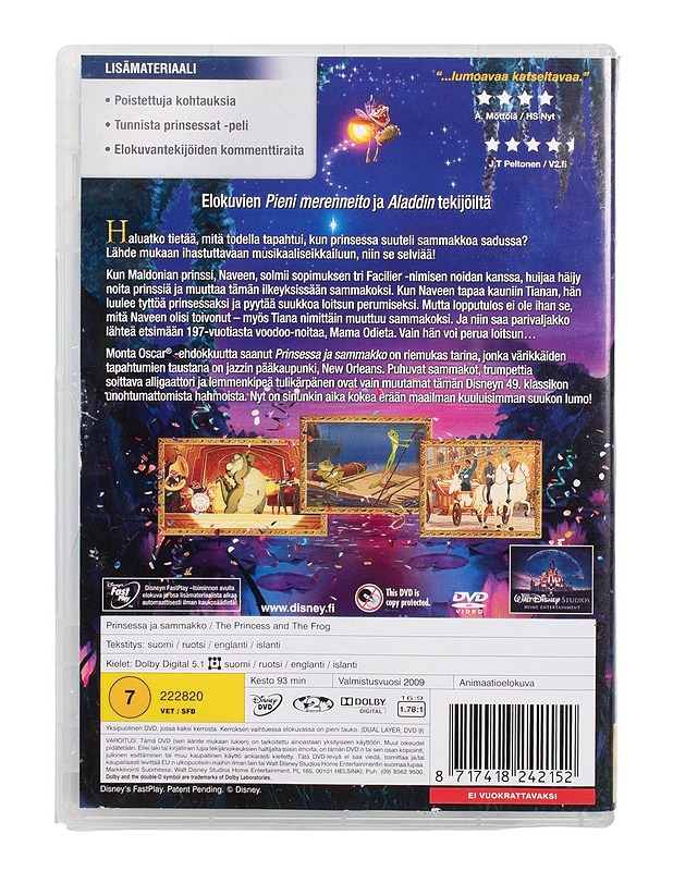 Prinsessa ja sammakko - DVD - DVD-elokuvat - 10105503999 - 1