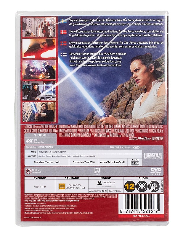 Star Wars : The Last Jedi - DVD - DVD-elokuvat - 10105504019 - 1