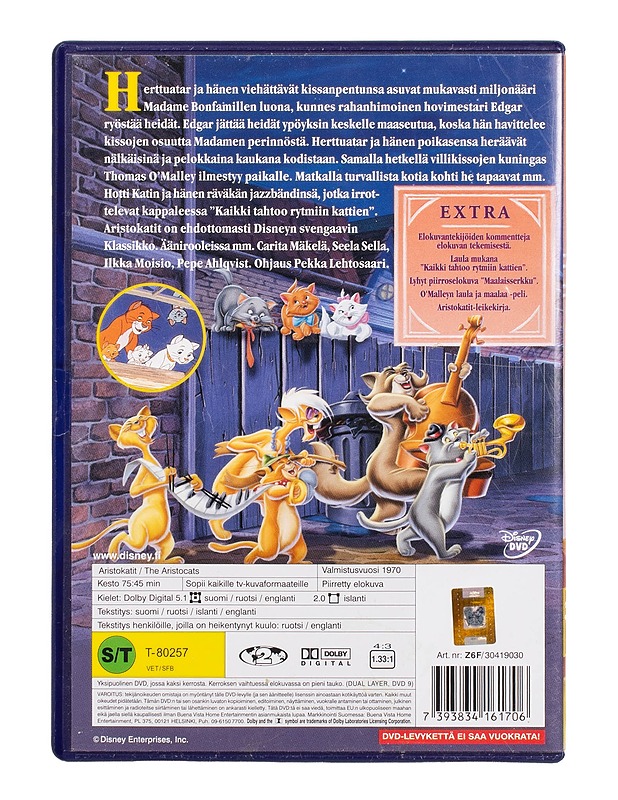 Aristokatit - DVD - DVD-elokuvat - 10105504031 - 1