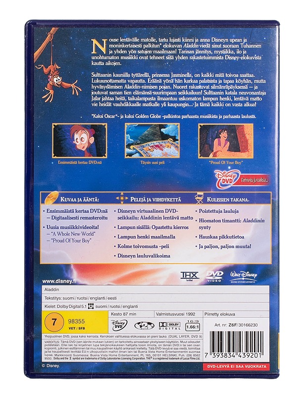 Aladdin - DVD - DVD-elokuvat - 10105504046 - 1