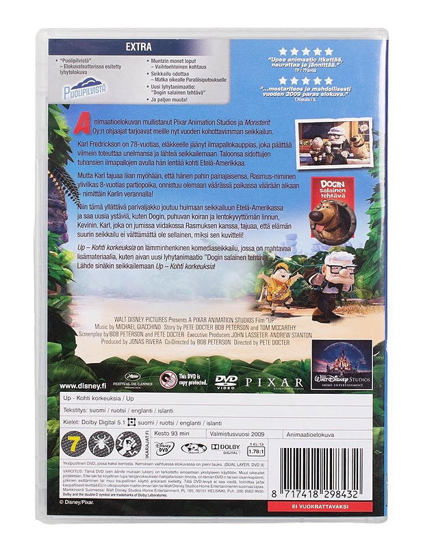 Up - Kohti korkeuksia - DVD - DVD-elokuvat - 10105504061 - 1