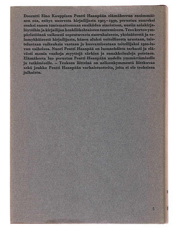 Pentti Haanpää - Eino Kauppinen - Elämäkerrat ja muistelmat - 10105504065 - 1