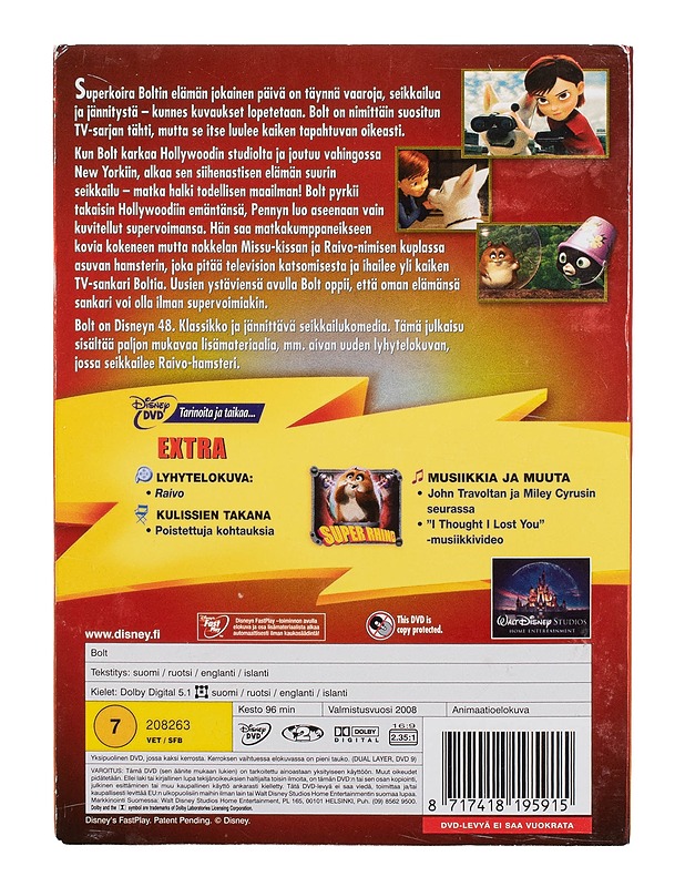Bolt - DVD - DVD-elokuvat - 10105504072 - 1