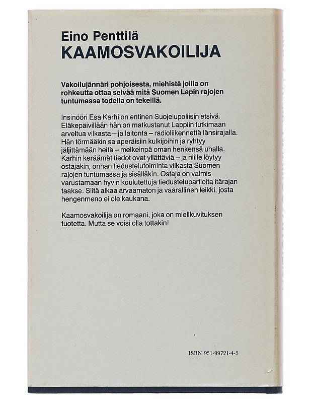 Kaamosvakoilija Pohjolassa - Eino Penttilä - Romaanit ja novellit - 10105504086 - 1