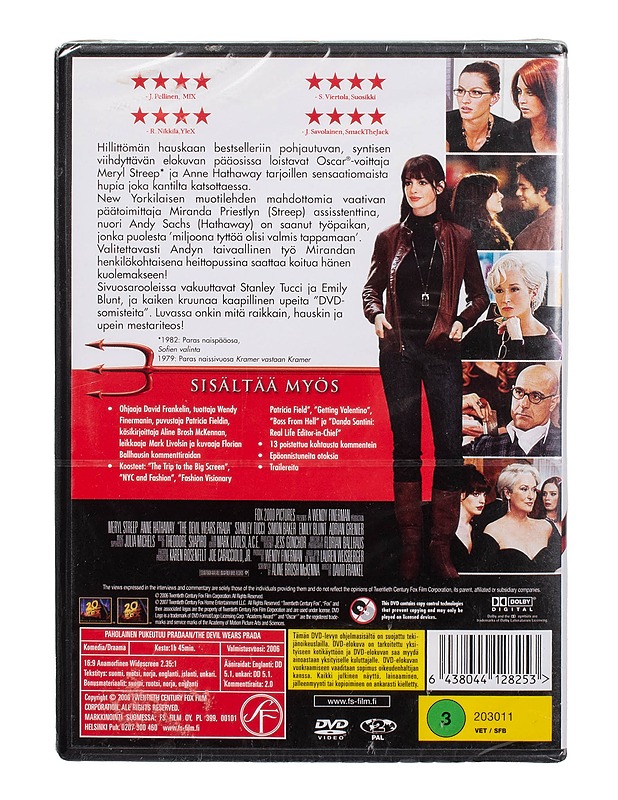 Paholainen pukeutuu Pradaan - DVD - DVD-elokuvat - 10105504098 - 1