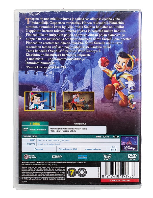 Pinocchio - DVD - DVD-elokuvat - 10105504100 - 1