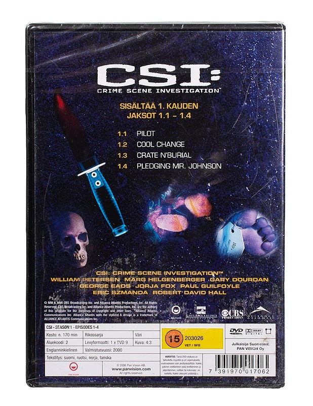 CSI : season 1, episodes 1-4 DVD - DVD-elokuvat - 10105504134 - 1