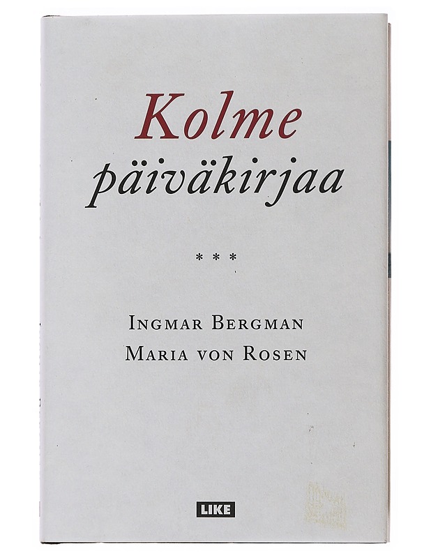 Kolme päiväkirjaa - Bergman, Ingmar - Elämäkerrat ja muistelmat - 10105504142 - 0