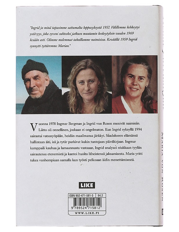 Kolme päiväkirjaa - Bergman, Ingmar - Elämäkerrat ja muistelmat - 10105504142 - 1