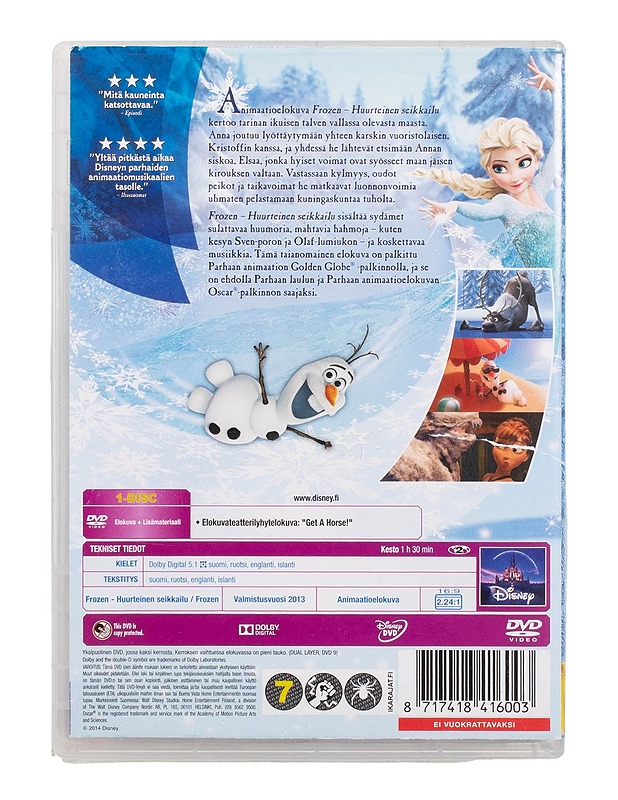 Frozen : huurteinen seikkailu - DVD - DVD-elokuvat - 10105504147 - 1