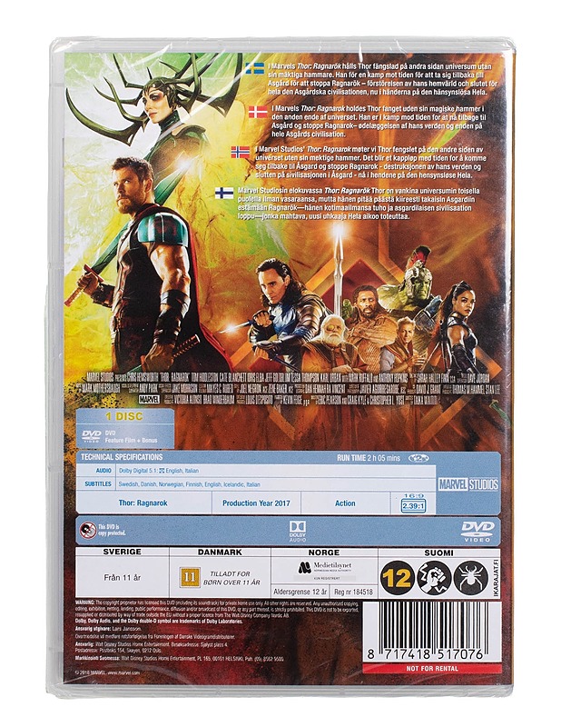 Thor : Ragnarok - DVD - DVD-elokuvat - 10105504162 - 1