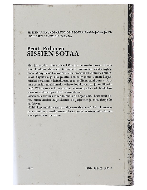 Sissien sotaa - Pentti Pirhonen - Tietokirjat ja oppaat - 10105504169 - 1