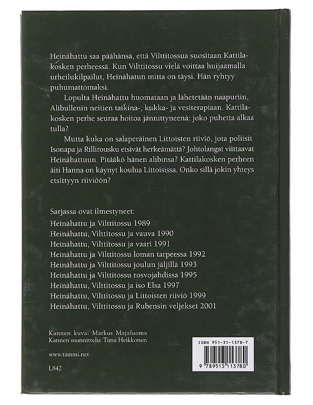 Heinähattu, Vilttitossu ja Littoisten riiviö - Nopola, Sinikka - Lastenkirjat - 10105504175 - 1