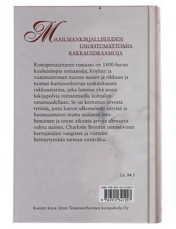 Kotiopettajattaren romaani - Brontë, Charlotte - Romaanit ja novellit - 10105504208 - 1