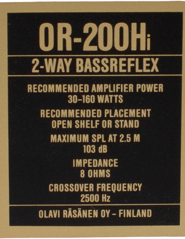 OR 200Hi -kaiutinpari  - Audio - 10105504222 - 3