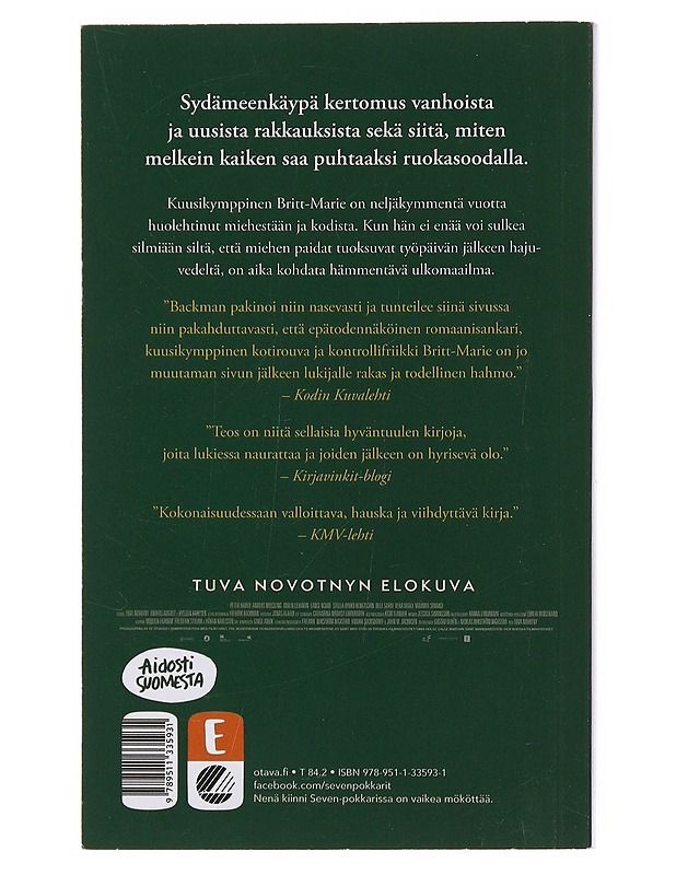 Britt-Marie kävi täällä - Backman, Fredrik - Romaanit ja novellit - 10105504246 - 1