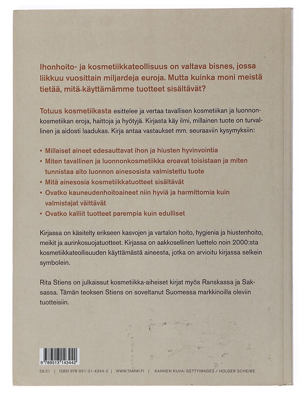 Totuus kosmetiikasta - Stiens, Rita - Harrastekirjat - 10105504247 - 1