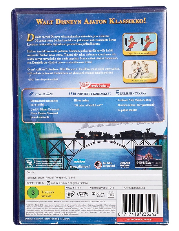 Dumbo - DVD - DVD-elokuvat - 10105504255 - 1