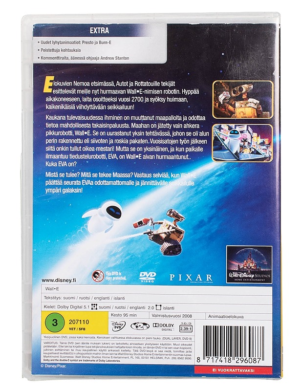 Wall-E - DVD - DVD-elokuvat - 10105504258 - 1