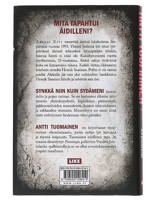 Synkkä niin kuin sydämeni - Antti Tuomainen - Jännitys ja dekkarit - 10105504267 - 1
