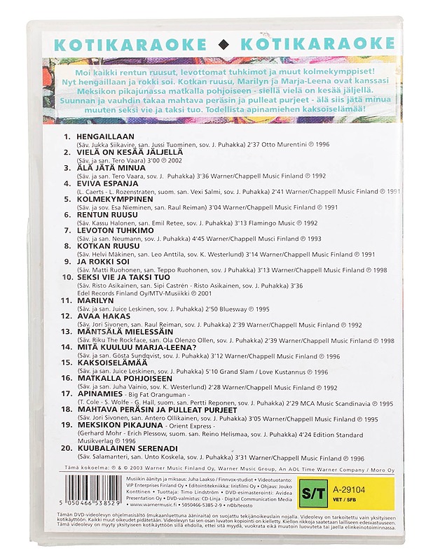 Kotikaraoke - Kotibileet - DVD - DVD-elokuvat - 10105504310 - 1