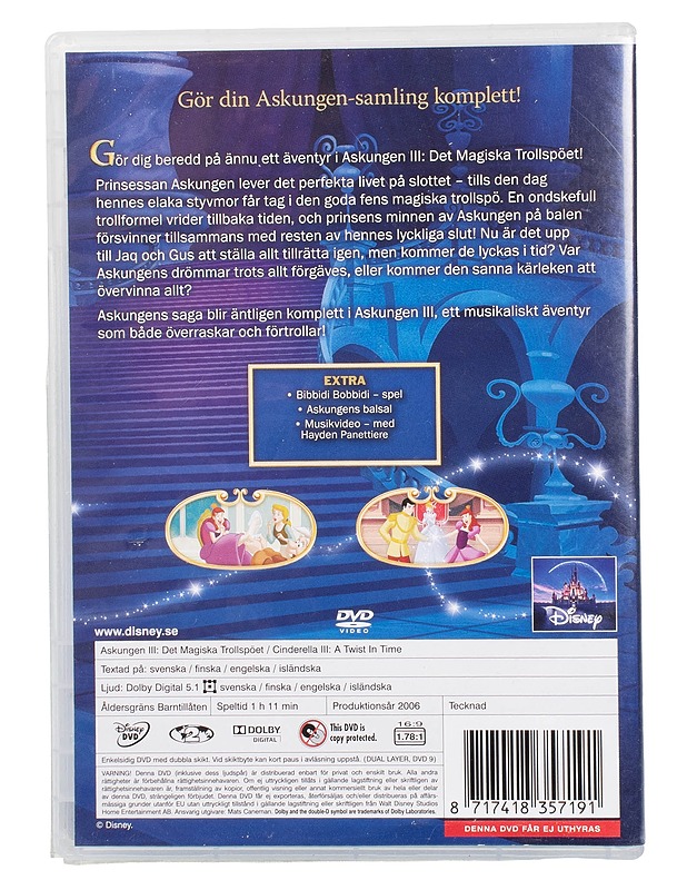 Askungen III - DVD  - DVD-elokuvat - 10105504321 - 1