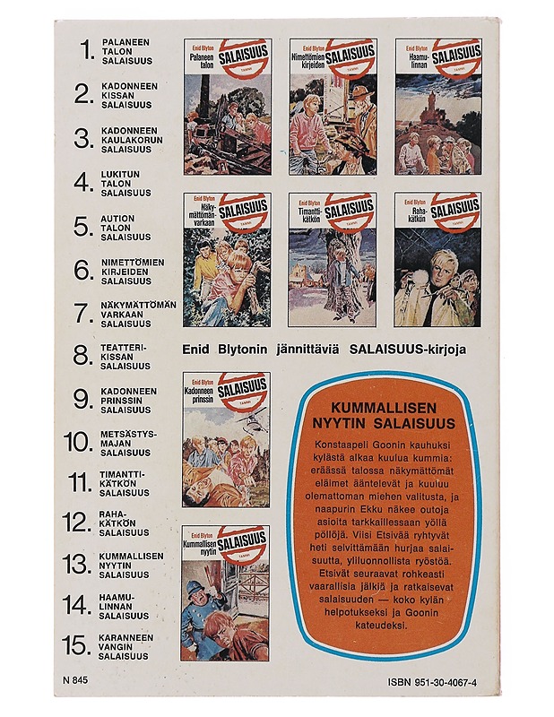 Kummallisen nyytin salaisuus - Enid Blyton - Lastenkirjat - 10105504398 - 1