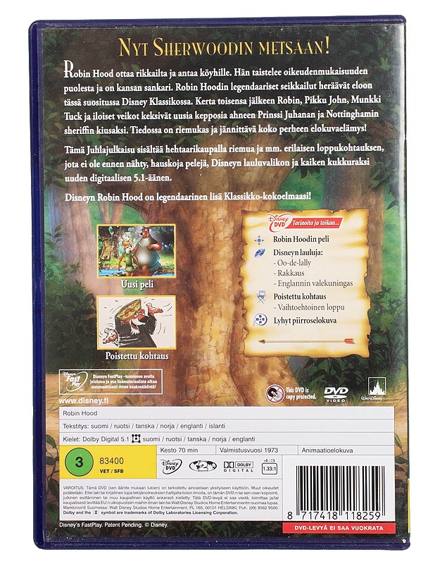 Robin Hood juhlajulkaisu - DVD - DVD-elokuvat - 10105504404 - 1