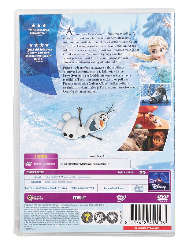 Frozen huurteinen seikkailu - DVD - DVD-elokuvat - 10105504423 - 1