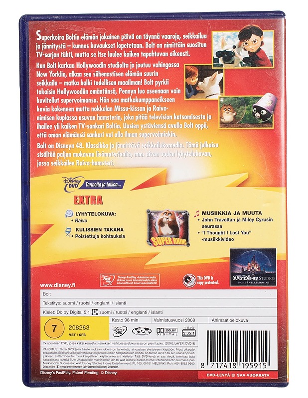 Bolt - DVD - DVD-elokuvat - 10105504452 - 1