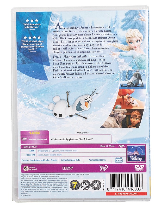 Frozen : huurteinen seikkailu - DVD - DVD-elokuvat - 10105504464 - 1