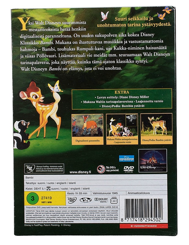 Bambi - DVD - DVD-elokuvat - 10105504502 - 1