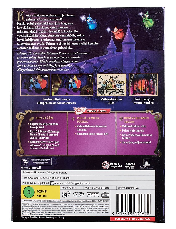 Prinsessa Ruusunen 2-levyinen juhlajulkaisu - DVD - DVD-elokuvat - 10105504507 - 1