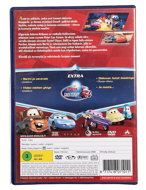 Autot - DVD - DVD-elokuvat - 10105504597 - 1