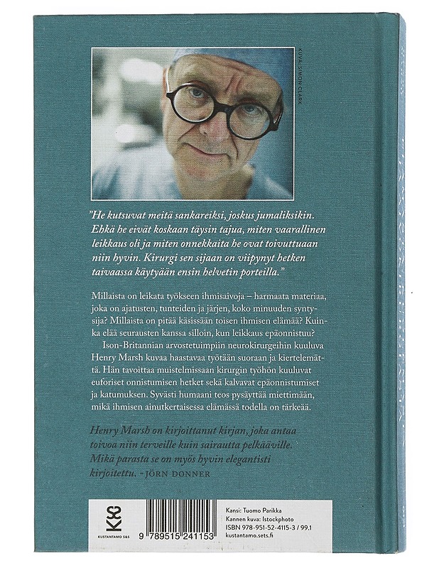 Elämästä, kuolemasta ja aivokirurgiasta - Marsh, Henry - Elämäkerrat ja muistelmat - 10105504651 - 1