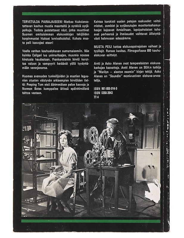 Musta peili : kauhuelokuvan kehitys Prahan ylioppilaasta Poltergeistiin - Alanen, Antti - Historiakirjat - 10105504746 - 1