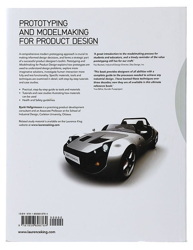 Prototyping and modelmaking for product design - Bjarki Hallgrimsson - Tietokirjat ja oppaat - 10105504781 - 1