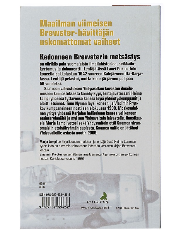 Kadonneen Brewsterin metsästys - Lampi, Marja - Historiakirjat - 10105504836 - 1