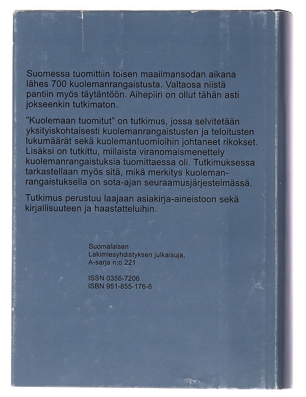Kuolemaan tuomitut - Lindstedt , Jukka  - Tietokirjat - 10105504856 - 1