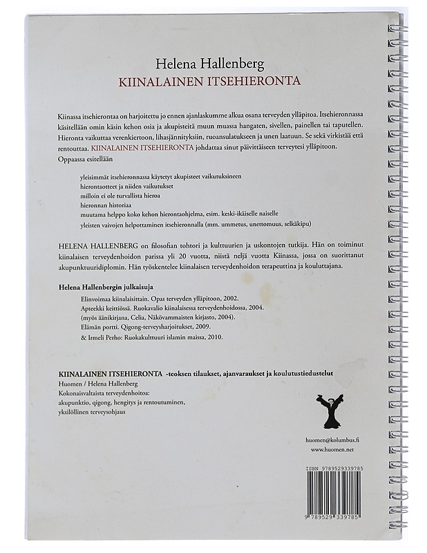 Kiinalainen itsehieronta - Hallenberg, Helena - Hyvinvointikirjat - 10105504913 - 1