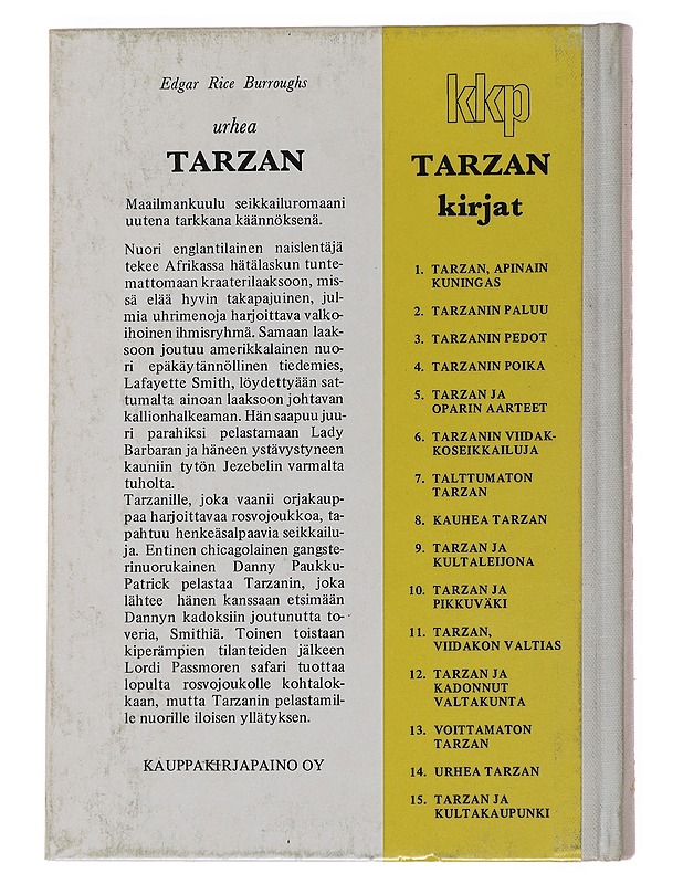 Urhea Tarzan - Edgar Rice Burroughs - Nuorten vaatteet - 10105504941 - 1