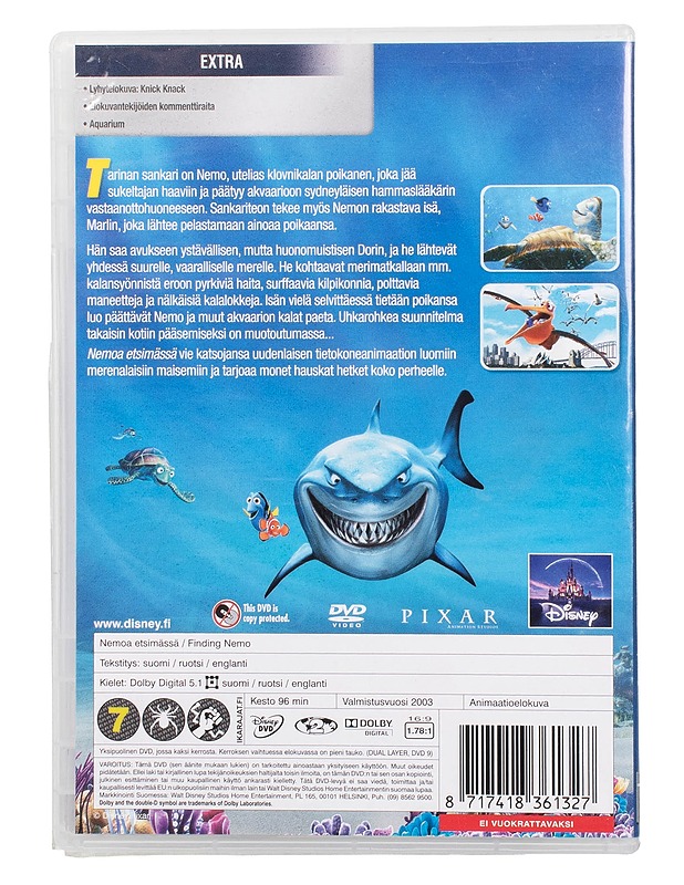 Nemoa Etsimässä - DVD - DVD-elokuvat - 10105504966 - 1