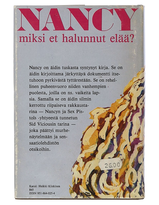 Nancy - Spungen, Deborah - Elämäkerrat ja muistelmat - 10105504970 - 1