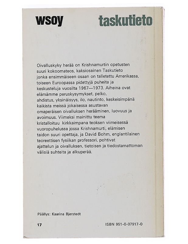 Oivalluskyky herää. 2 - Krishnamurti, J. - Tietokirjat ja oppaat - 10105504996 - 1