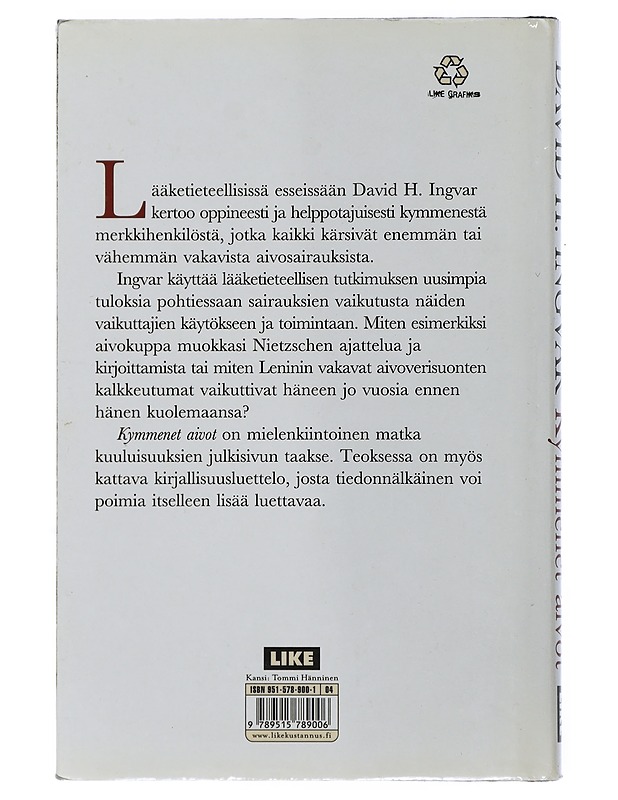 Kymmenet aivot - Ingvar, David H. - Elämäkerrat ja muistelmat - 10105505062 - 1