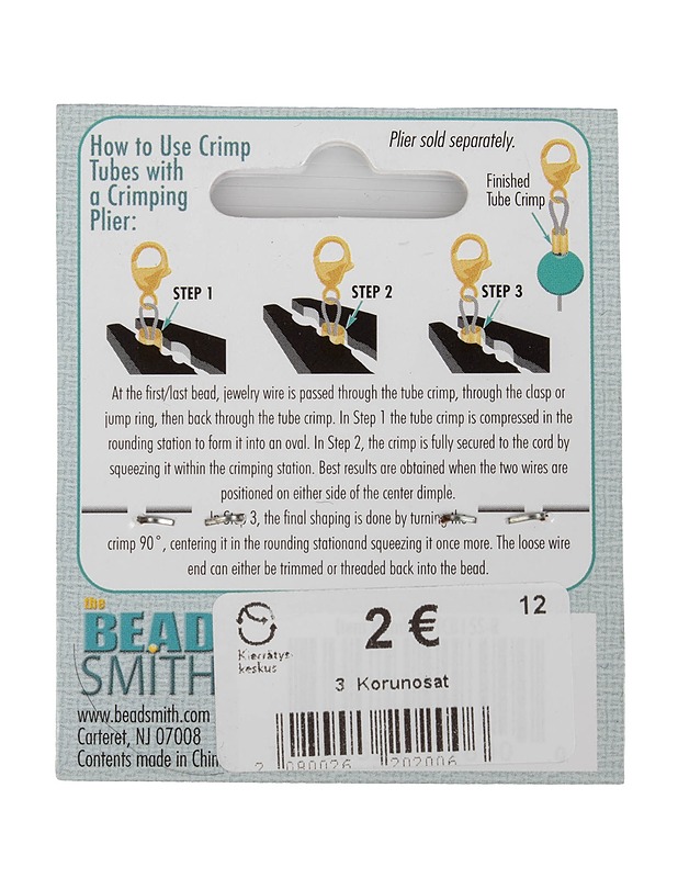 THE BEAD SMITH Crimp tubes korunosa - Askartelu - 10105505146 - 1
