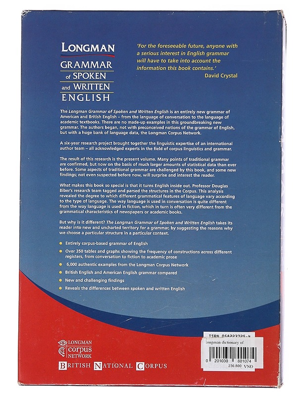 Longman grammar of spoken and written English - Biber, Douglas - Matkaoppaat ja sanakirjat - 10105505184 - 1