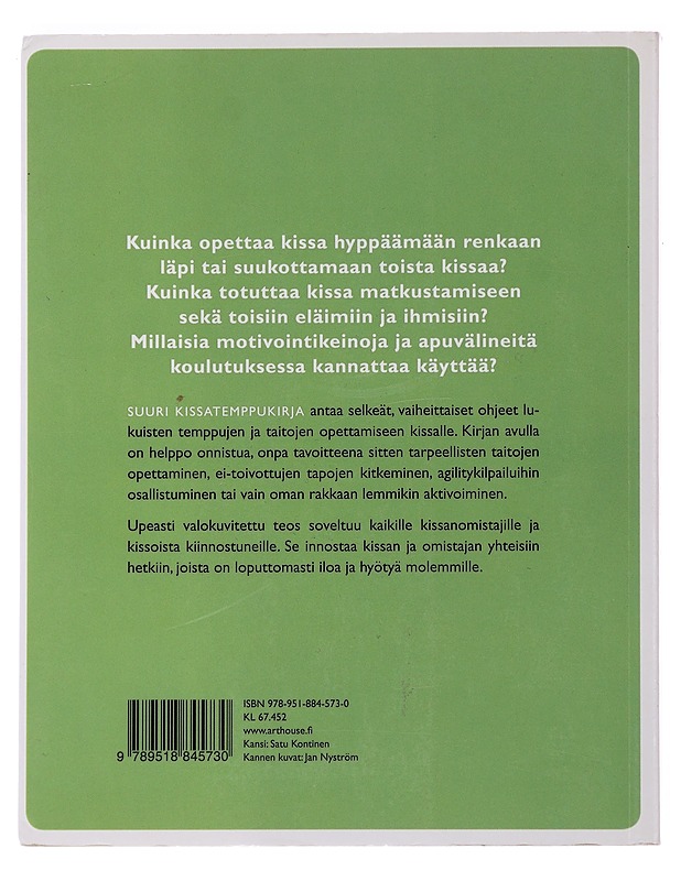 Suuri kissatemppukirja : opeta kissallesi hyödyllisiä taitoja, temppuja ja tapoja - Väyrynen, Elina - Tietokirjat ja oppaat - 10105505186 - 1