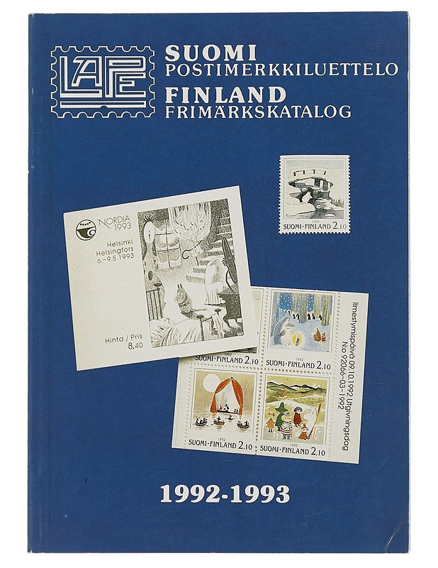 LAPE Suomi postimerkkiluettelo n:o 56 / 1992-1993 - Tietokirjat ja oppaat - 10105505190 - 0